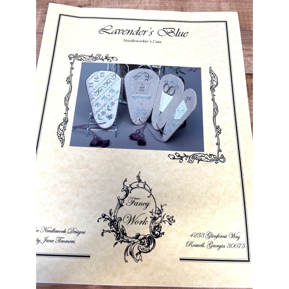 LavenderS Blue NeedleworkerS Case Victorian Inspired Pattern
